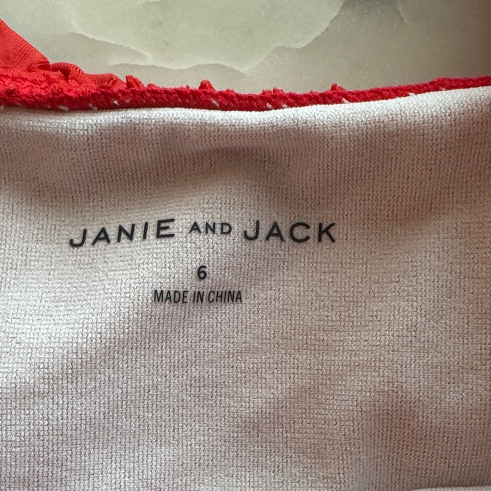 Janie and Jack Very Cheery Ric Rac Ruffle Swimsuit - Picture 2 of 8